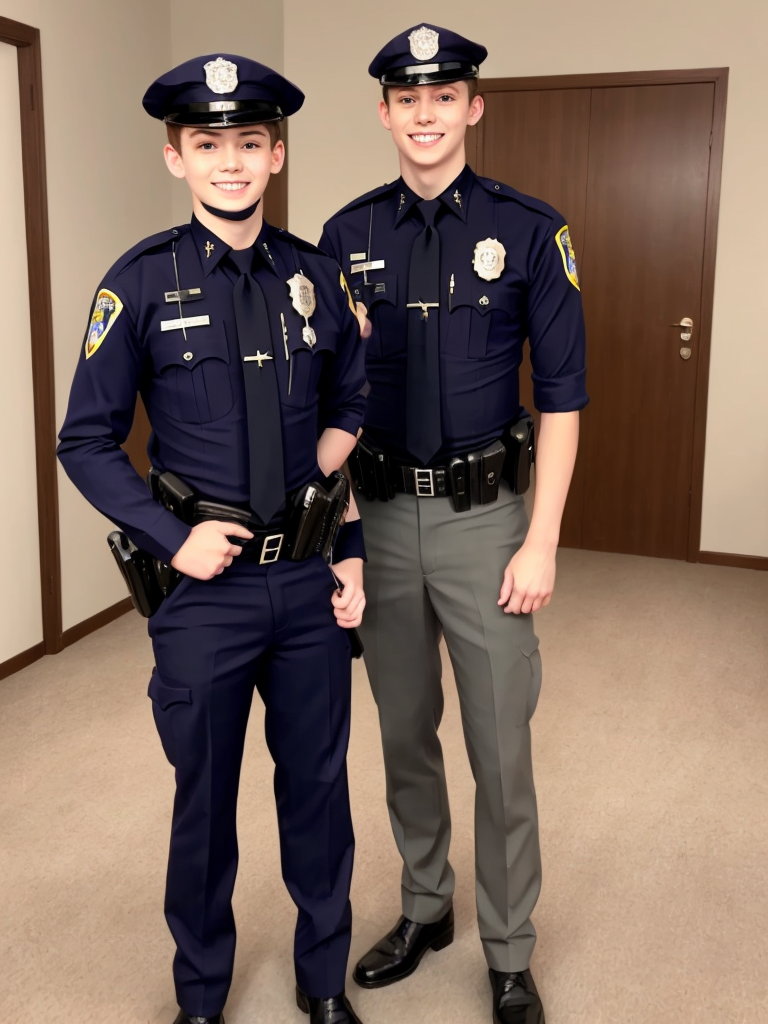 879507404-realistic,sfw,an attractive 18 years old fit caucasian boy standing,smug,full body shot,police uniform,Zach,_lora_帅哥油画头像_Handsom.png